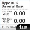 Universal Bank курс долара